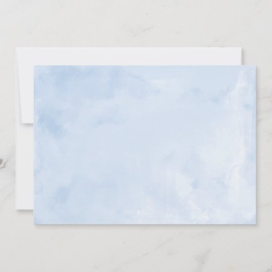 スウィート16招待状シルバーフォイルダスティブルーガウン 招待状 (裏面)