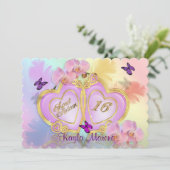 スウィート16招待状レインボー 招待状 (スタンド正面)