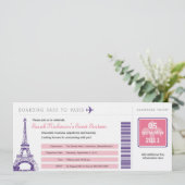 スウィート16搭乗券パリ 招待状 (スタンド正面)