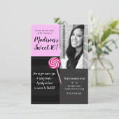 スウィート16棒つきキャンデーキャンディランド写真スウィート16 招待状 (スタンド正面)