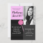 スウィート16棒つきキャンデーキャンディランド写真スウィート16 招待状 (正面)