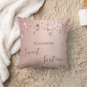 スウィート16番目の16女10代のの子16バラ金ゴールド星 クッション (ブランケット)