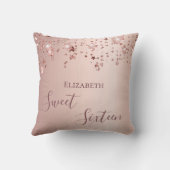 スウィート16番目の16女10代のの子16バラ金ゴールド星 クッション (裏面)