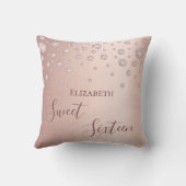 スウィート16番目の1610代の女の子16バラ金ゴールドダイヤモンド クッション (裏面)