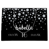 スウィート16白黒名ダイヤモンド ラージペーパーバッグ (正面)