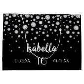 スウィート16白黒名ダイヤモンド ラージペーパーバッグ (裏面)