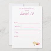 スウィート16祝のパーティー 招待状 (裏面)