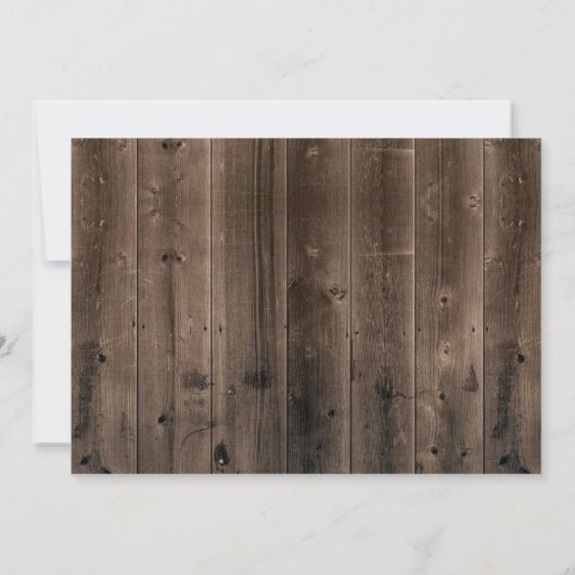 スウィート16素朴ひまわりフローラジャールバーンウッド 招待状 (裏面)