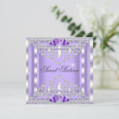 スウィート16紫シルバーダイヤモンドパーティー3I 招待状 (スタンド正面)