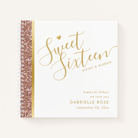スウィート16誕生日ウィズウィズウィズウィズウィズウィズダムアドバイスゲストブック ノートブック (正面)