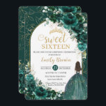 スウィート16誕生日エメラルドグリーンフローラプリンセス 招待状<br><div class="desc">この素敵な甘い16 / quinceanera / birthday招待状を簡単かつ迅速に自分の言葉でパーソナライズし、単にボタンを押してカスタマイズ、文字のスタイルと配置をさらに再調整し、フォーマットする。一致するアイテムをストアで利用可能！ハッピーキャットスタジオ</div>