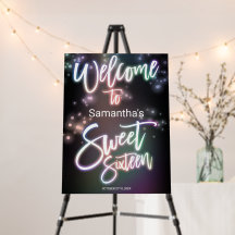 スウィート16誕生日カラフルネオングローダークパーティー