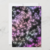 スウィート16誕生日カラフルネオングローダークパーティー 招待状 (裏面)