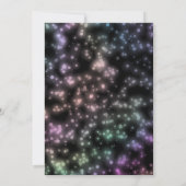 スウィート16誕生日カラフルネオングローダークパーティー 招待状 (裏面)