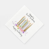 スウィート16誕生日キャンドル スタンダードランチョンナプキン (角)