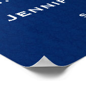 スウィート16誕生日クラシックブルーアンドホワイトA06 ポスター (角)