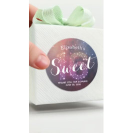 スウィート16誕生日サンキュースターコンステレーション ラウンドシール