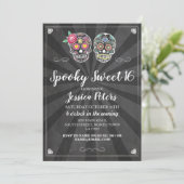 スウィート16誕生日シュガースカルハロウィン招待状 招待状 (スタンド正面)
