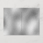 スウィート16誕生日シルバーグリッターピンクの招待状 ポストカード (裏面)