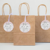 スウィート16誕生日シルバーピンク感謝していグリッターユー ラウンドシール