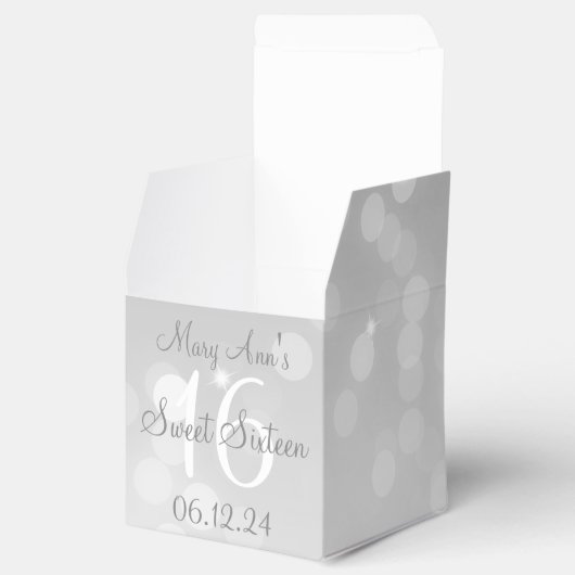 スウィート16誕生日シルバー《写真》ぼけ味スパークルライト フェイバーボックス (オープン)