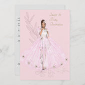 スウィート16誕生日ダンス招待状ガール 招待状 (正面/裏面)