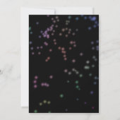 スウィート16誕生日ティール（緑がかった色）ネオングローダークパーティー 招待状 (裏面)