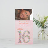 スウィート16誕生日ディナーパーティーフォトカード (スタンド正面)