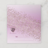 スウィート16誕生日バラ金ゴールドグリッター&ピンクジェム プレイスカード (外部開封)