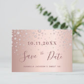 スウィート16誕生日バラ金ゴールドダイヤモンド セーブザデート (スタンド正面)