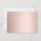 スウィート16誕生日バラ金ゴールドダイヤモンド セーブザデート (裏面)