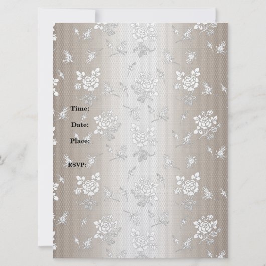 スウィート16誕生日パーティーの招待2 招待状 (裏面)