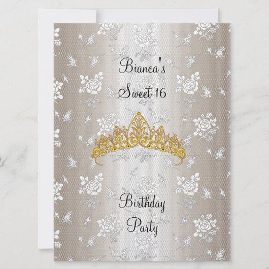 スウィート16誕生日パーティーの招待2 招待状 (正面)