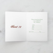 スウィート16誕生日パーティー招待ビクトリアンバラ 招待状 (内部)