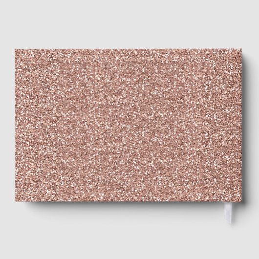 スウィート16誕生日ピンクグリッター金ゴールド ゲストブック (裏面)