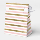 スウィート16誕生日ピンク&ゴールドフォイルストライプズ フェイバーボックス (裏面サイド)