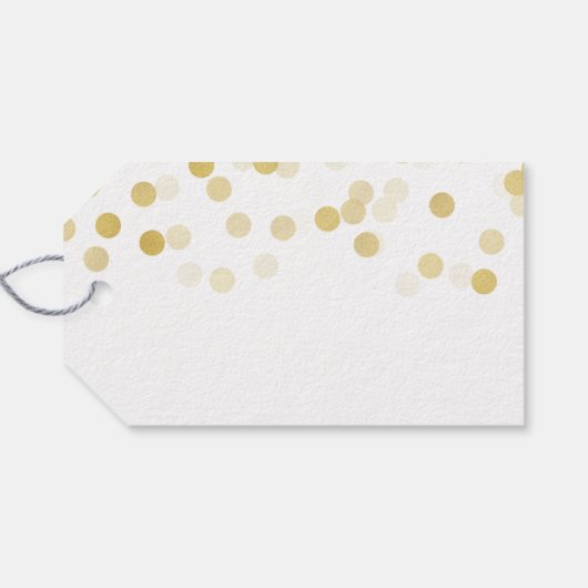 スウィート16誕生日フェイクゴールドフォイルグリッターライト ギフトタグ (裏面横)