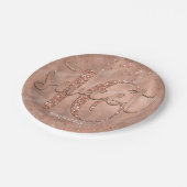 スウィート16誕生日フェイクバラ金ゴールドグリッターパーティー ペーパープレート (アングル)