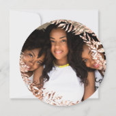 スウィート16誕生日フォトフローラバラピンク王室の 招待状 (裏面)