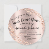 スウィート16誕生日フォトフローラバラピンク王室の 招待状 (正面)