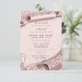 スウィート16誕生日ブライダル大学院バラ写真 招待状 (スタンド正面)