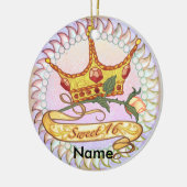 スウィート16誕生日プリンセスオーナメント セラミックオーナメント (左)