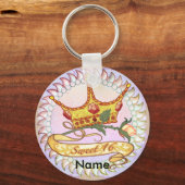 スウィート16誕生日プリンセスカスタムキーホルダー キーホルダー (正面)