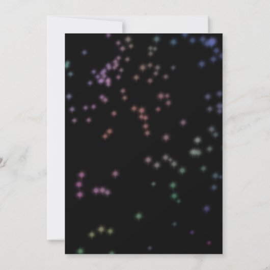 スウィート16誕生日ホットピンクネオンをテーマにしたパーティー 招待状 (裏面)