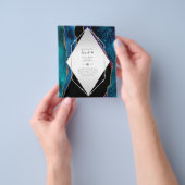 スウィート16誕生日招待状アゲートグリッター チラシ (手)