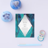 スウィート16誕生日招待状アゲートグリッター チラシ (シングル)