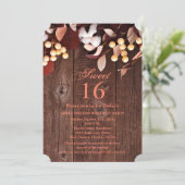 スウィート16誕生日招待状コットンブランチオンダークウー 招待状 (スタンド正面)