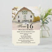 スウィート16誕生日招待状サンセットバーンカントリールスティ 招待状 (スタンド正面)