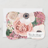 スウィート16誕生日招待状ジオメトリックガーデンバラ 招待状 (裏面)