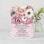 スウィート16誕生日招待状ジオメトリックガーデンバラ 招待状 (スタンド正面)